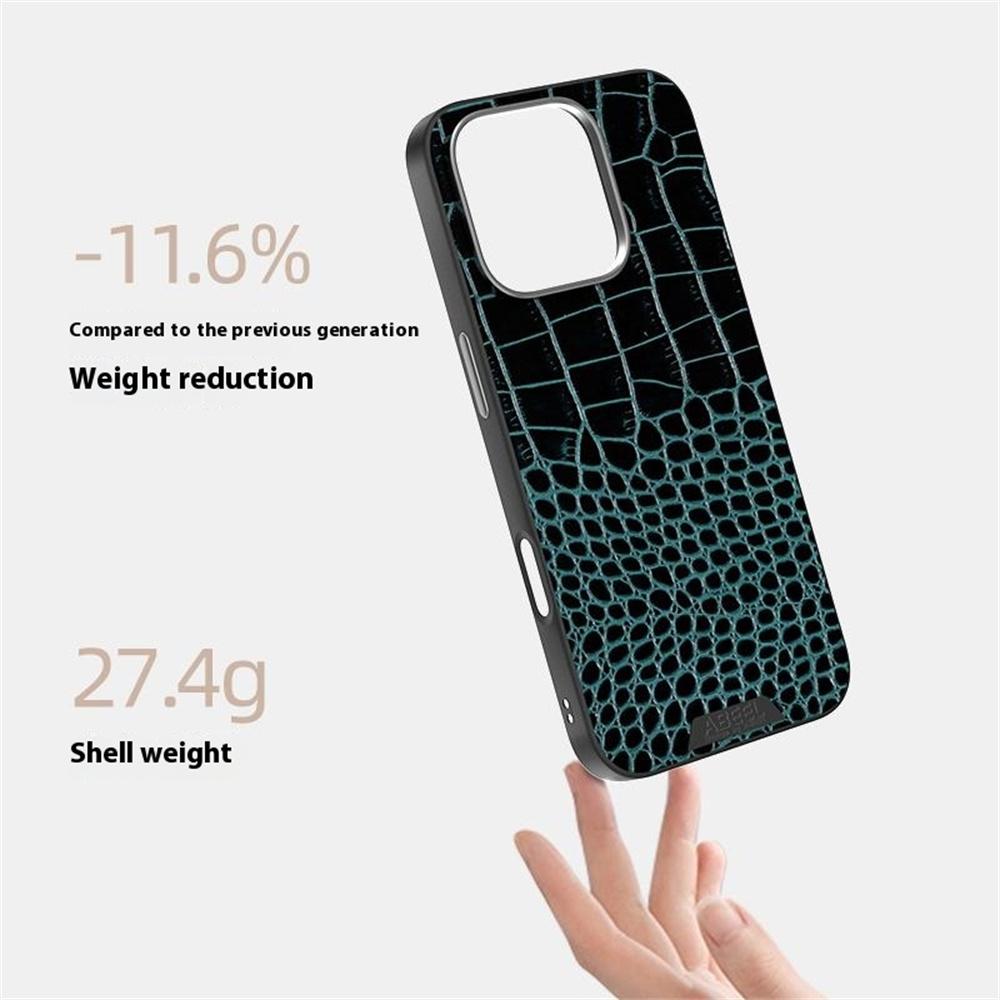 ABEEL For iPhone 16 Pro Max Case Compatible with MagSafe Crocodile Texture Micro-Embossing Back Cover