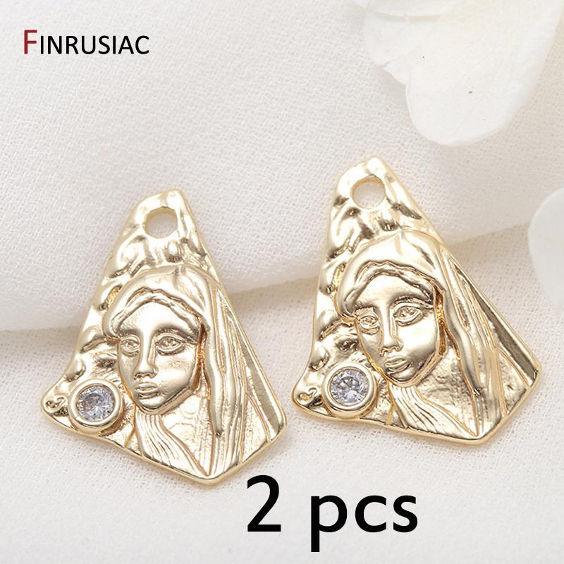Gold Plated Commemorative Coin Pendant Charms For DIY Jewelry Making High Quality Bracelet Necklace Earring Pendants Findings