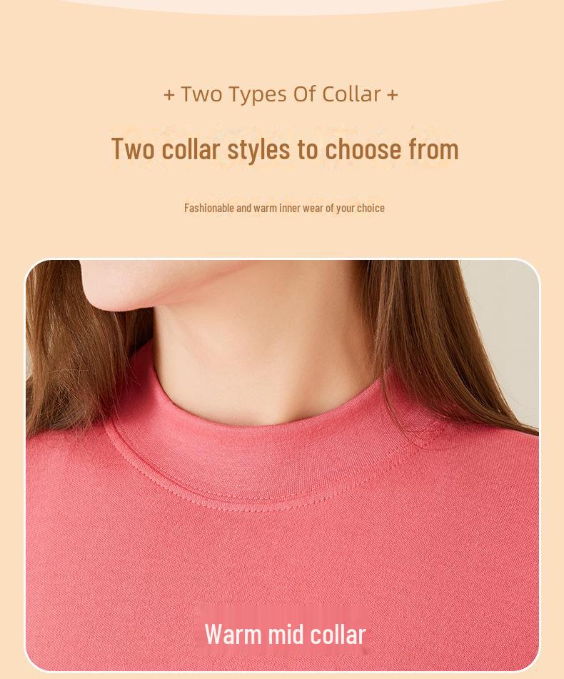 Arctic Fleece Cotton Men's Thermal Underwear Set: Lightweight Autumn/Winter Half-High Collar Top & Pants