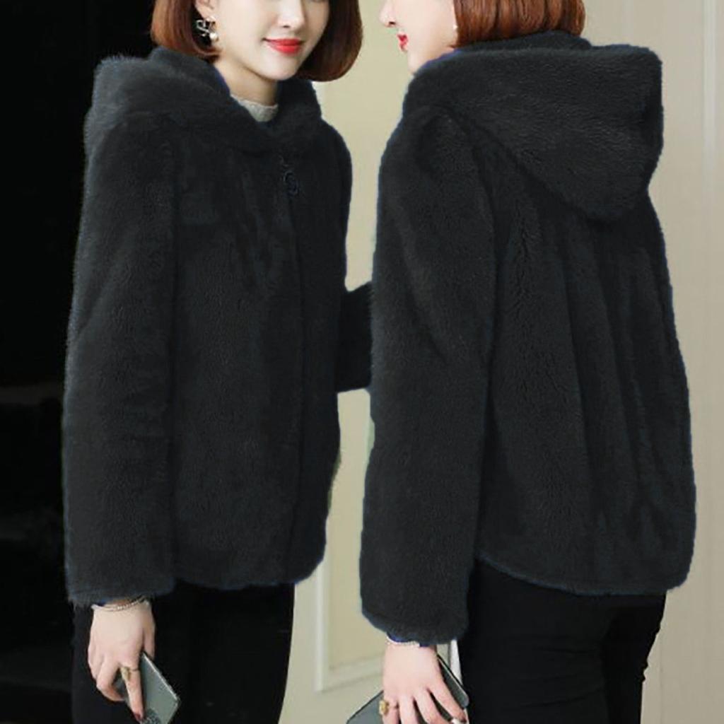 Однотонный женский двусторонний коралловый бархатный свободный теплый свитер с капюшоном, женская куртка на молнии из овечьей шерсти