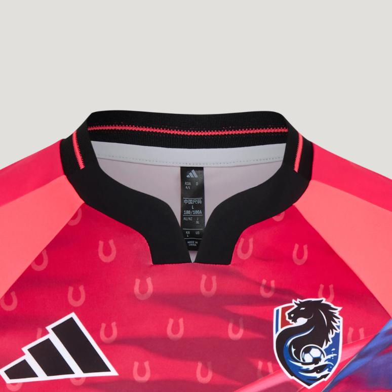 adidas 2026 Сучжоуская Суперлига Команда Хуайань Домашняя Облегающая Быстросохнущая Короткий Рукав Фан-Поддержка Футбольная Майка Унисекс майка LF8618