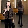Autumn 2025 Women's Trendy Leopard Print Short Jacket - Slimming, Casual, Loose Fit, Petite Style