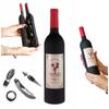 4-in-1 WINE ACCESSORIES SET: corkscrew, pourer, drip cap, GIFT
