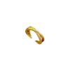 Real Gold Electroplated Open Ring, Women'S Fashion Personalized Ring, Index Finger Ring, The Same Simple And Cold Style