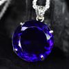 A Grade 113.55 Ct CERTIFIED Blue Topaz 925 Sterling Silver Unique Round Pendant MY-PD-136-NS