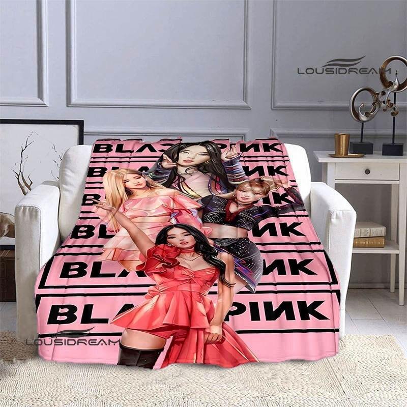 Idol Blanket Blackpink Group Pink 3d Digital Print Flannel Supplies Blanket