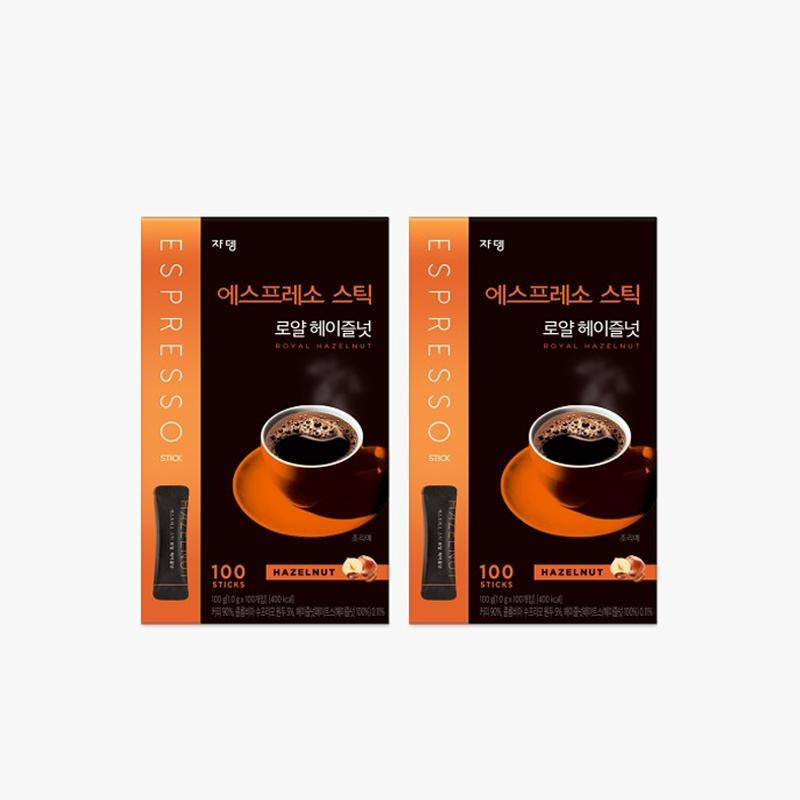 Jardin Instant Coffee Espresso Stick Royal Hazelnut 100 Sticks (3 Options)