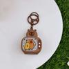 TV Style Capybara Luminous Keychain Tea Cup Shower Cute Animal Keychain  Bag Decor