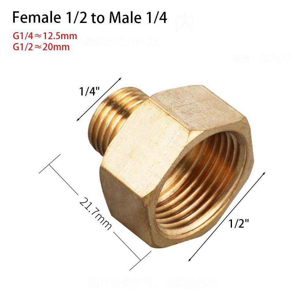 1/8 1/4 3/8 1/2 3/4 Резьбовые шестигранные переходники-редукторы с внутренней резьбой на наружную Медная трубная арматура Вода Газ Адаптер-соединитель