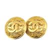 Vintage Large COCO Mark Earring Gold Women Used
