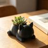 3D-печатный цветочный горшок для кошек Лежащий котенок Суккуленты Травяные растения Горшок-контейнер для дома В помещении На улице Балкон Сад Декор