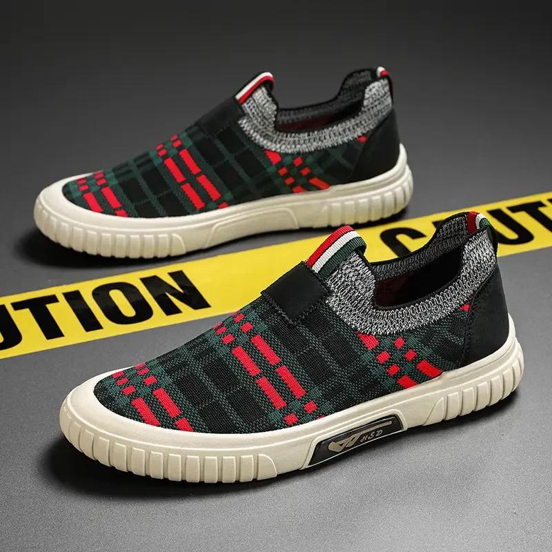 Мужские туфли из парусины с резиновой подошвой, сетчатые дышащие повседневные спортивные туфли для мужчин Zapatos Casuales