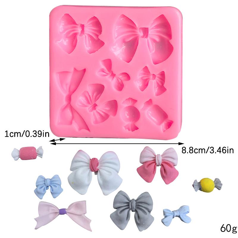 1 шт. милые формочки для бантиков в виде узелков конфет мягкие силиконовые формы для помадки из смолы украшения торта кондитерские изделия кухонные принадлежности для выпечки инструменты