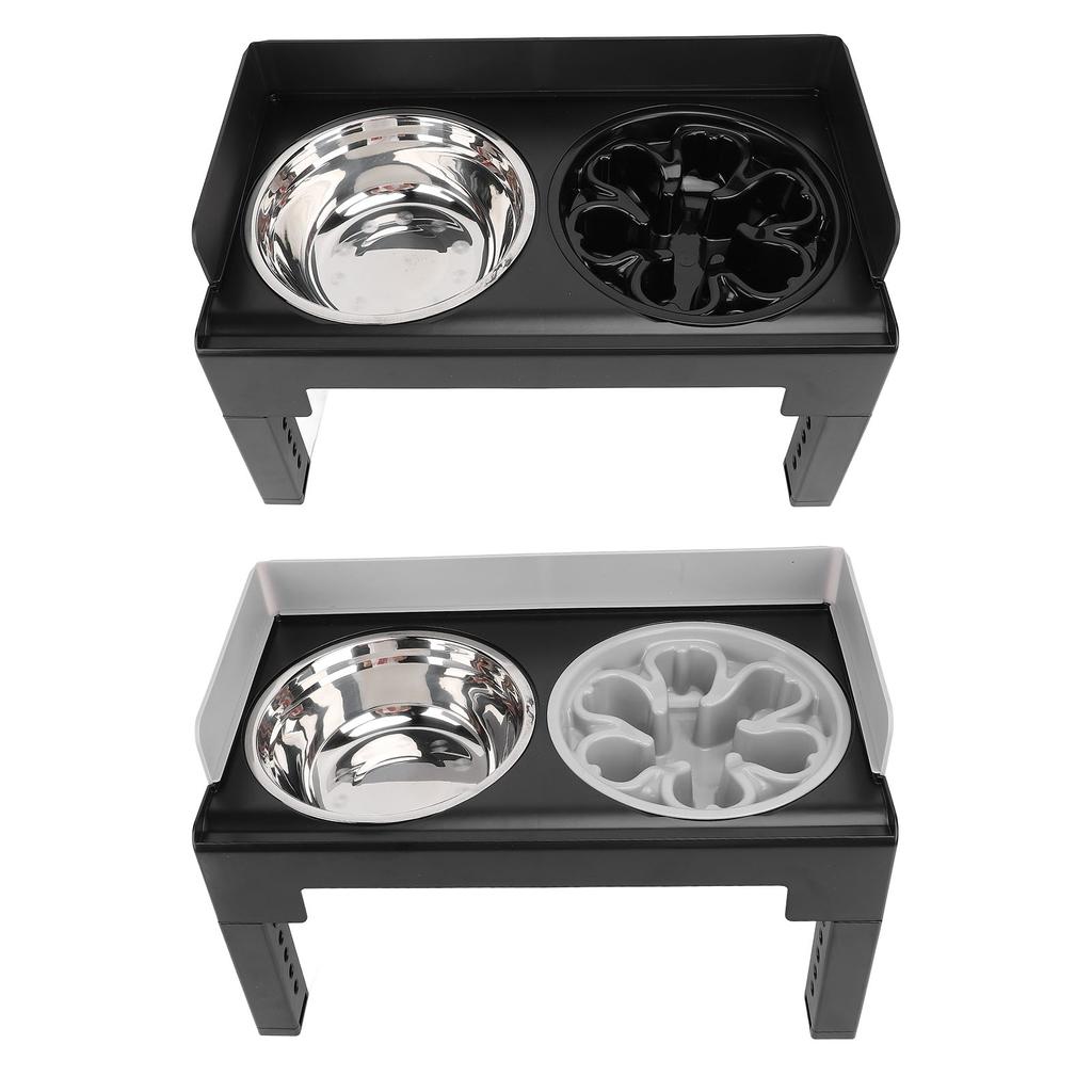 Миска для домашних животных с регулируемой высотой, защита шеи, прочная конструкция из нержавеющей стали для средних и больших размеров