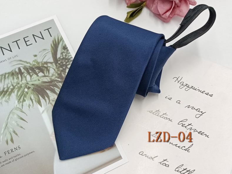 Мужской деловой галстук с ленивой молнией 8 см, легко завязывается, полосатый черный галстук без узлов