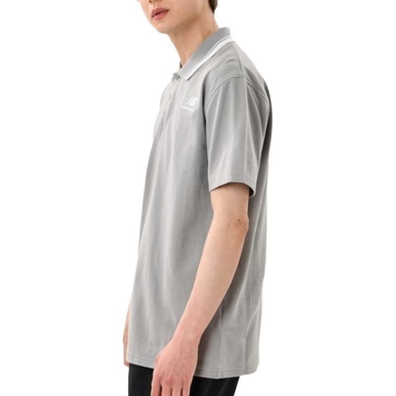 New Balance Мужская серая футболка-поло AMT01983-TAG