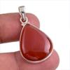 Подвеска из натурального красного оникса ручной работы из цельного серебра 925 пробы 1,50'' B9B59