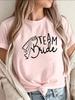 Lightweight And Breathable T Shirt With Short Sleeves Featuring A Team Bride Print Perfect Casual Wedding Parties And Bridal