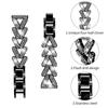 Zinc Alloy Twisted Watch Band Rhinestone Decor for Haylou RS4 Plus LS11 Watch Strap