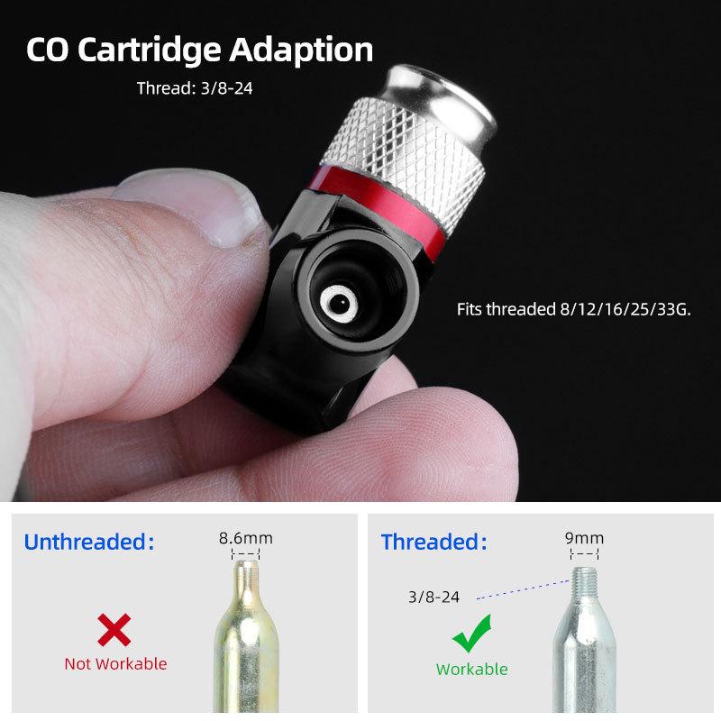 Deemount Наконечник для накачки велосипедных CO2 картриджей Подходит для Schrader N Presta Велоспорт Мини-насос Ручной насос Наконечник
