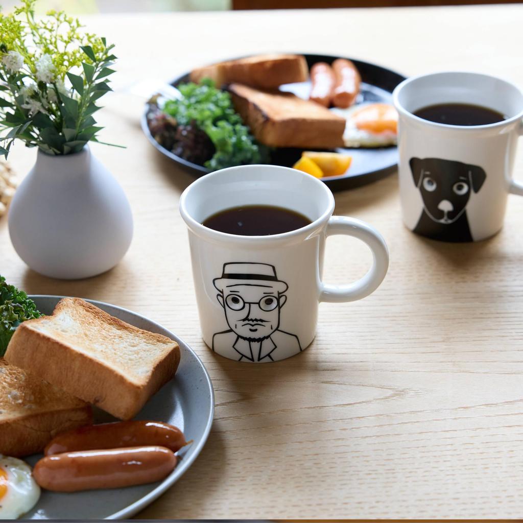 TAMAKI Peeping Ceramic Mug 270ml Microwave Dishwasher Safe 9cm Stylish Gift Japan