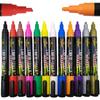 12 Colors Fluorescent Liquid Chalk Markers for LED Bold and Fine Easy Stickers Signs, Chalkboards, Points, Wipe-Off