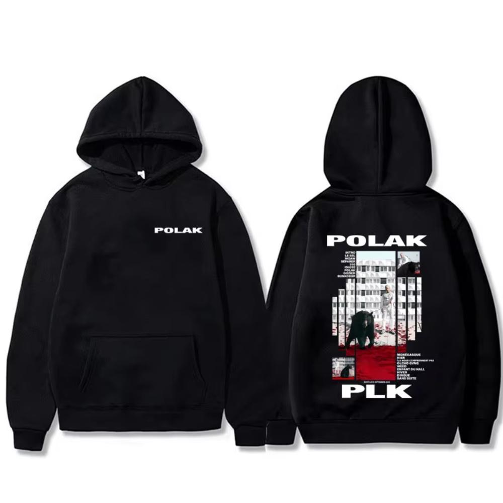 Rapper Plk Polak Graphic Hoodie Male Vintage Casual Oversized Pullover Wo Hip Hop Fashion Pop Music Hooded Sweatshirt