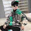 Boys' Korean Spring Hoodie Set 2025 - Trendy Long-Sleeve Sweatshirt for Kids
