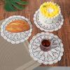 4 Pcs Crochet Doilies for Tables, 10 Inch Vintage Doilies for Furniture Round Cotton Placemats Knitted Tablecloth Corrugated Edge Place Mats for