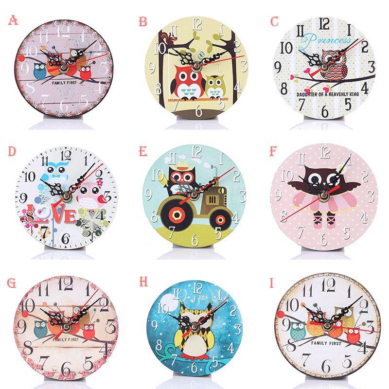 Очаровательные настенные часы с мультяшным изображением совы, белки и дерева для дома, детской комнаты, декора