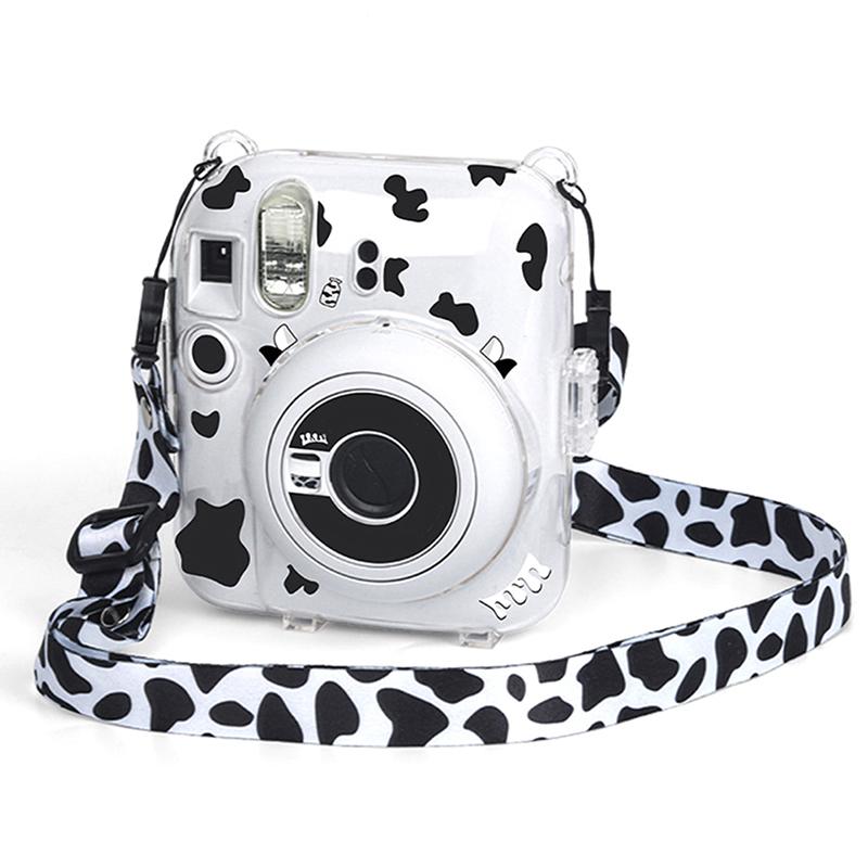 1 Набор Для Instax Mini 12 Прозрачная Сумка для Камеры Дорожная Сумка на Плечо с Милыми Наклейками Прозрачный Ремешок-Шнурок для Камеры Наклейки