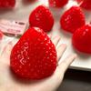 Taba Squishy Kawaii Cream Gold Pink Imitation Red Big Strawberry Fidgeting Imitation Silicone Girl Birthday Gift Kids Toys