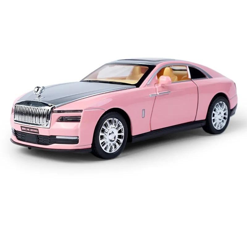 1/32 Rolls-Royce Spectre Автомобиль на новой энергии Сплав Модель роскошного автомобиля Литой и игрушечный автомобиль Металлическая модель автомобиля Симуляция Звук и свет Детский подарок