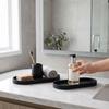 2Pcs Reusable Silicone Storage Tray Oval Flexible Organizer Tray Smooth Soft Desktop Holding Tray Bathroom
