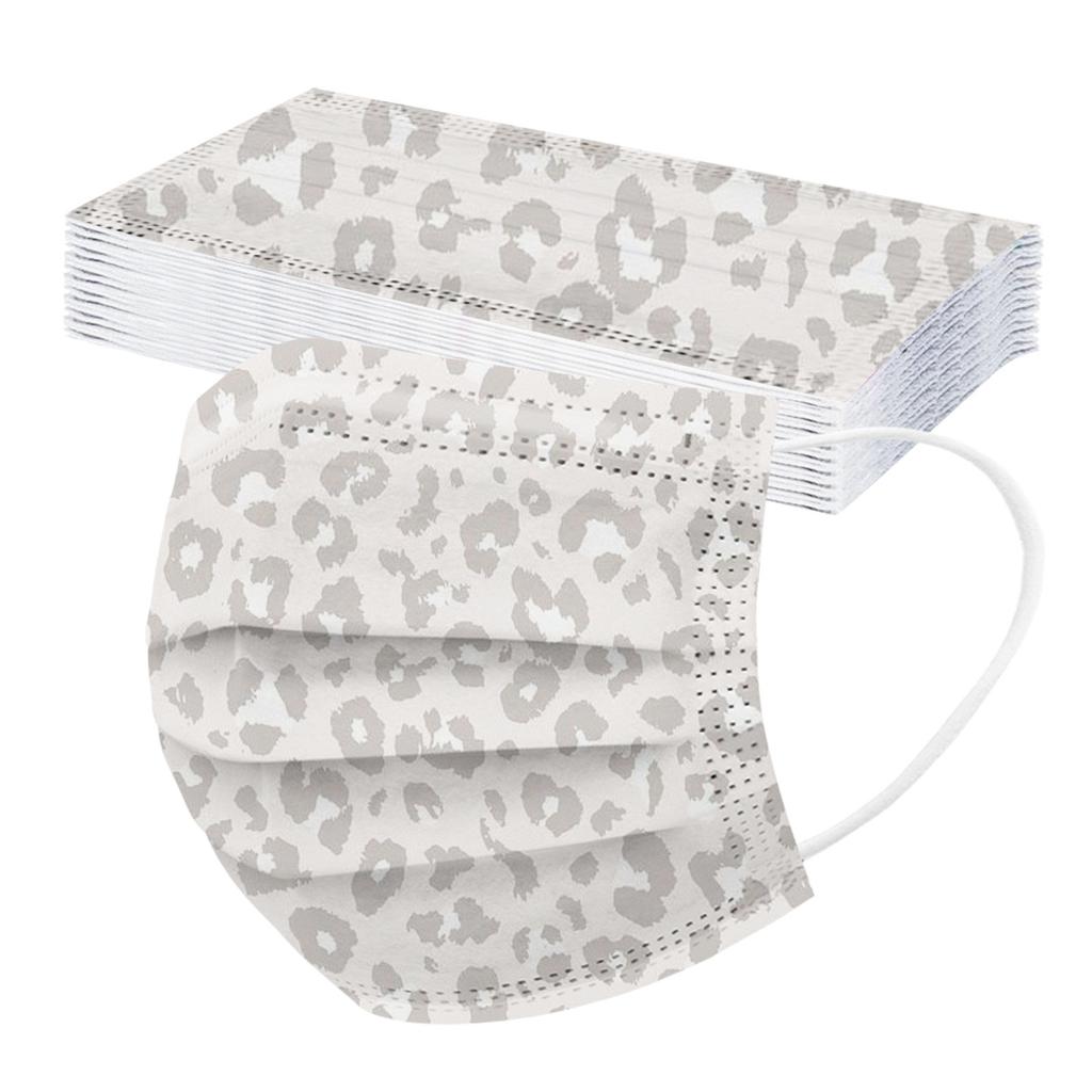 Трехслойная одноразовая пыленепроницаемая защитная маска с леопардовым принтом для взрослых