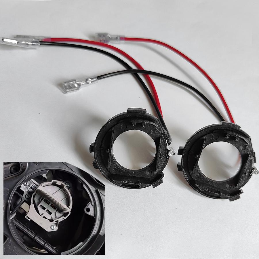 New 2Pcs H7 LED Adapter Holder Retainers For Volkswagen Golf 7 MK7 Headlight Bulb