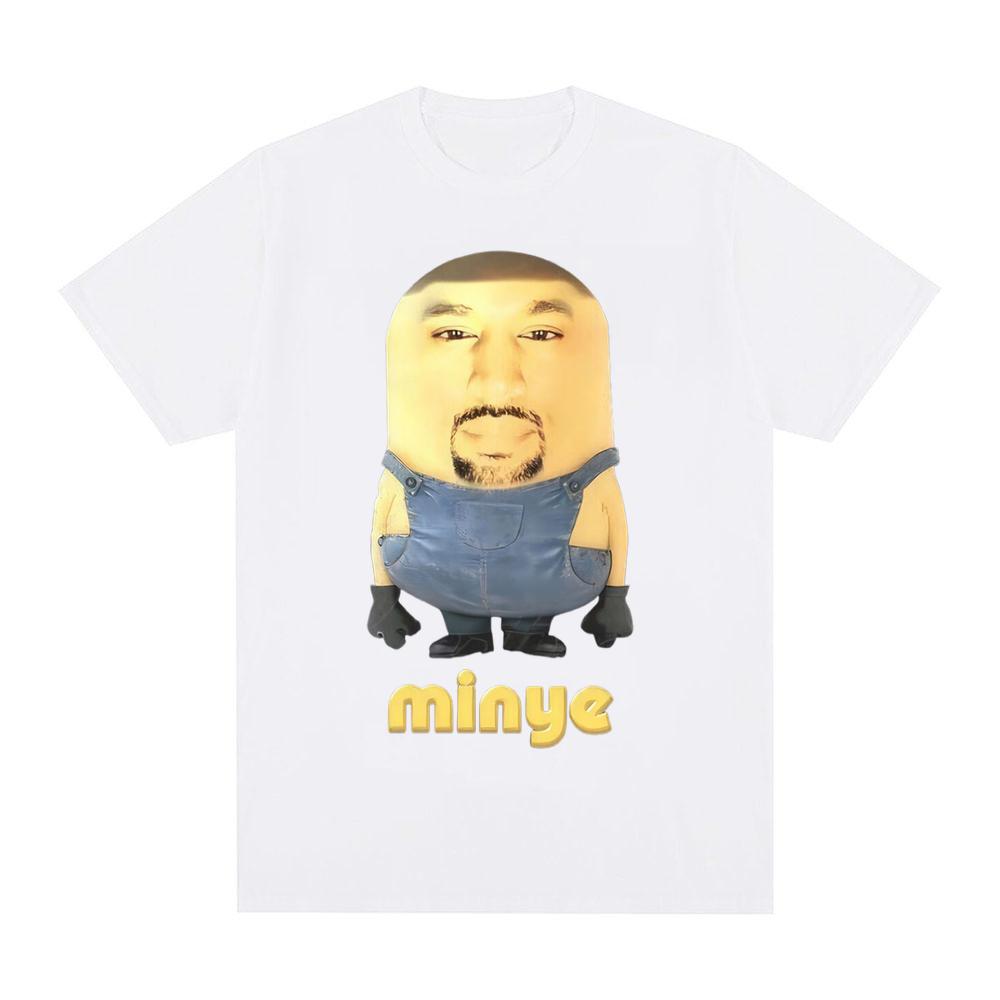 Minye Minion Face Print Tshirt Funny Meme Style Casual Wear Streetwear Unisexs Tshirt