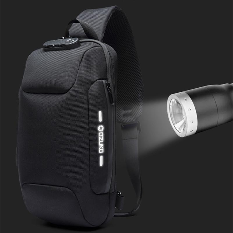 OZUKO Мужская брендовая сумка-мессенджер Tide, водонепроницаемая сумка на одно плечо, мужская спортивная нагрудная сумка для отдыха