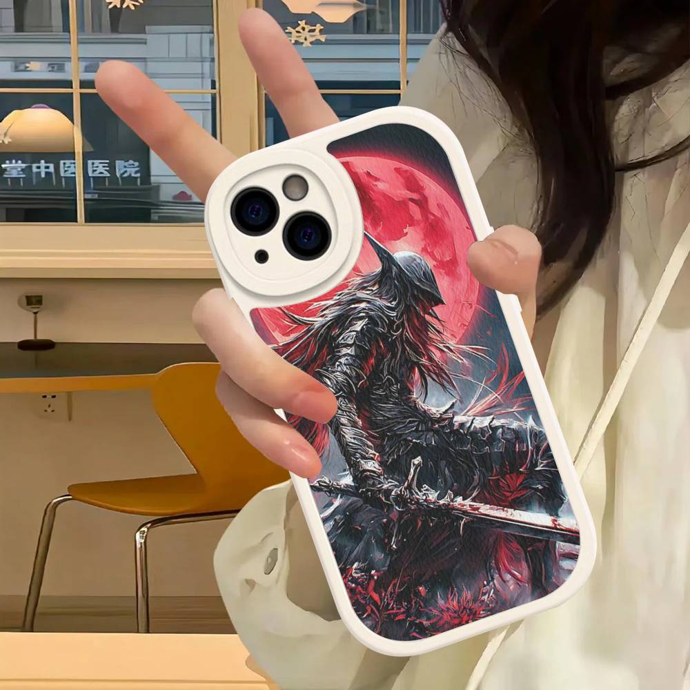 Кожаный чехол для телефона Dark Hunter B-Bloodborne Game для IPhone 16 15 14 17 Pro Max 11 12 Mini Plus Мягкий