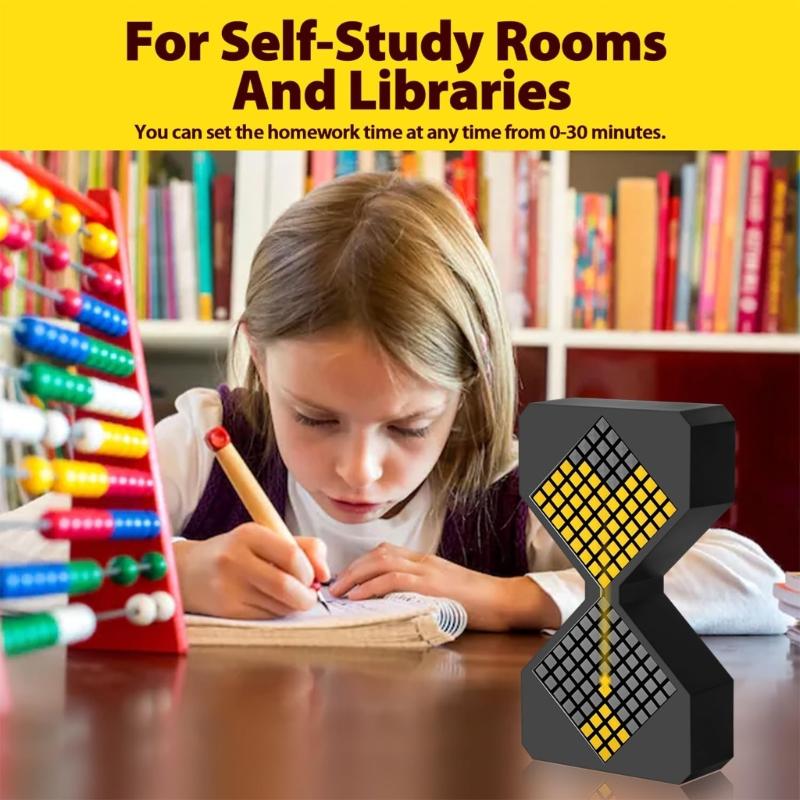 LED Hourglass Timer Night Light Sensors Sensory Toy 1-30 Minutes Adjustable Timer For Relaxation And Decors