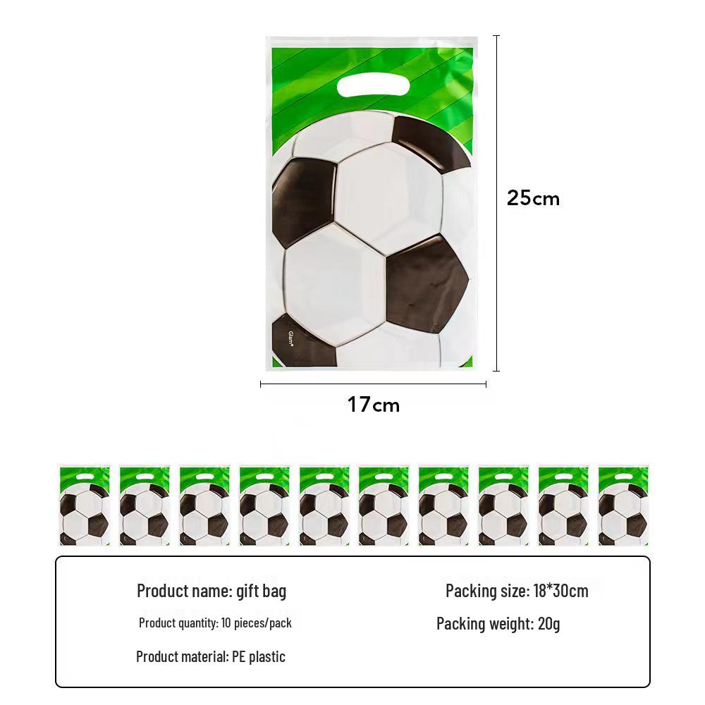 Набор декора для футбольной вечеринки в честь дня рождения: Тарелки, Чашки, Скатерть, Столовые приборы, Фон, Баннер и Воздушные шары.