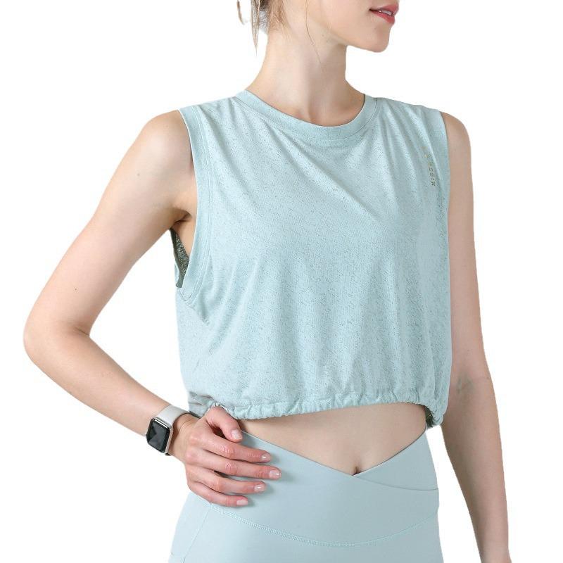 Lightweight Breathable Summer Yoga Vest - Loose Fit, Cool Running Sports T-shirt