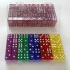 16mm Transparent Square Corner Number Dice, 50-Piece Box, 1.6cm Acrylic Right-Angle Dice