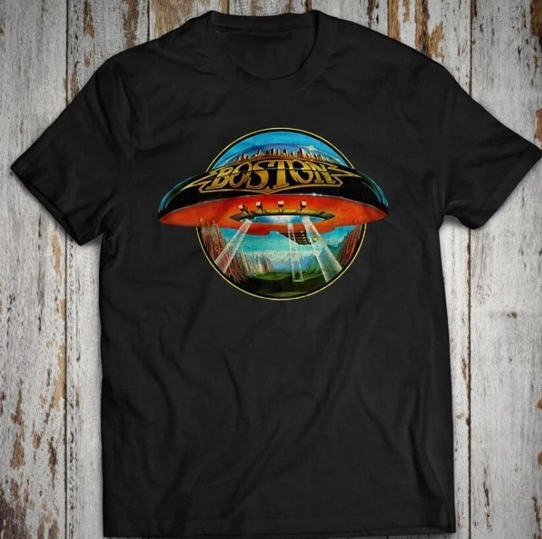 Boston Band Don't Look Back Unisex Cotton 100% Cotton T-shirt Mens Tees Top Tom Scholz Brad Delp Walk On