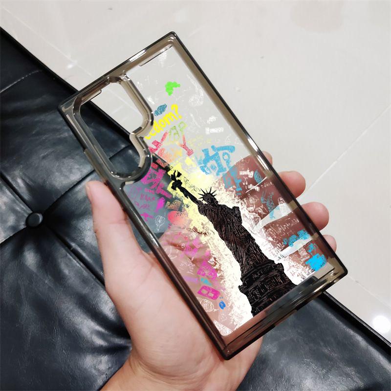 Для Samsung S26 S25 Ultra S24 Ultra S25FE A56 S24FE S23 Ultra Граффити Свобода Жесткий Прозрачный Чехол S22 A17 A16 A15 A72 A53 A55 Ударопрочный Чехол Samsung