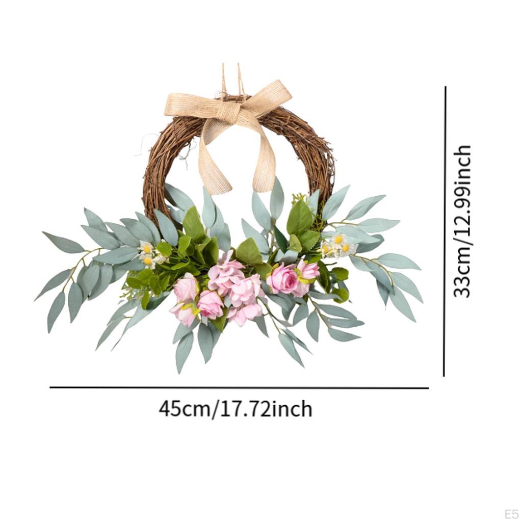 Floral Wreath for Front Door Decorative Piece Weddings And Celebrations