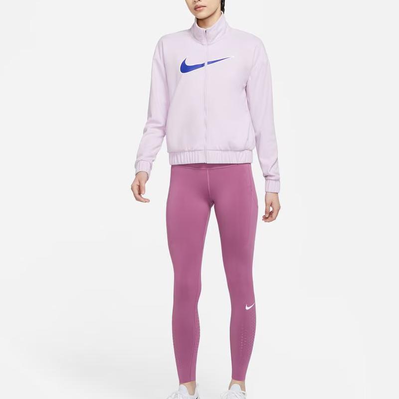 Nike Куртка на молнии с принтом логотипа Swoosh Run Dri-FIT, женские куртки, светло-фиолетовый DQ6384-530