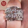 Elegant Princess Ring for Women with Geometric Multi-layer Design and Sparkling Finish CZ Micro-inlaid luxurious personalized jewelry suitable for