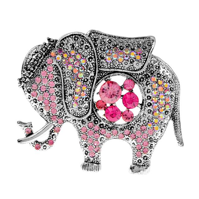Новые большие броши в виде слона со стразами для женщин, 2 цвета в наличии, ювелирные изделия в виде животных, аксессуары для зимнего пальто