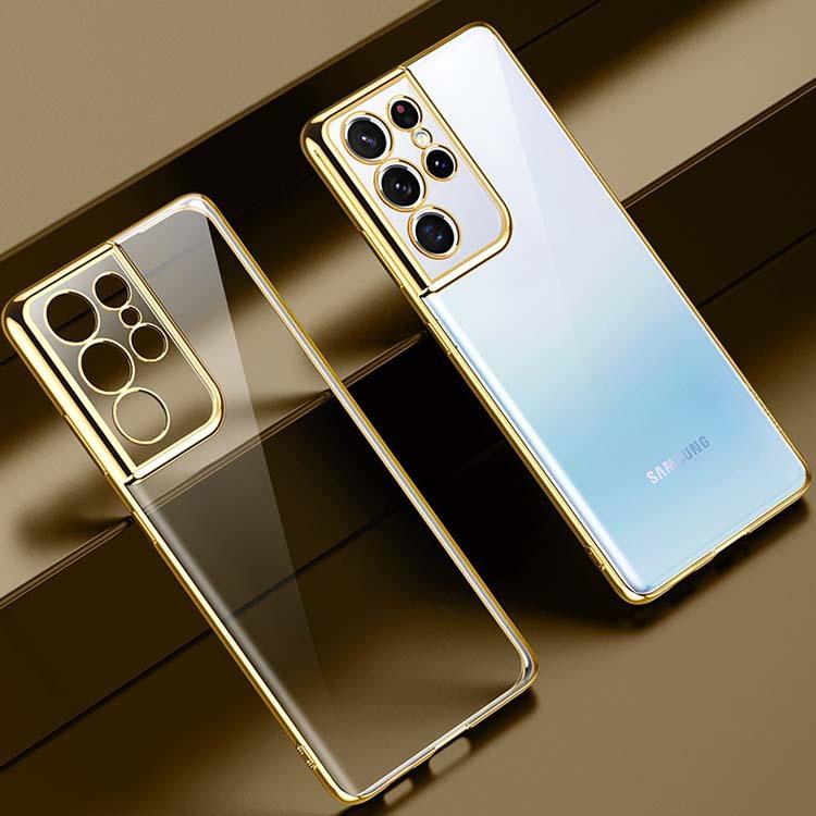Подходит для чехла для мобильного телефона Samsung S25 Гальваническое покрытие ТПУ Прозрачный S24plus Ультратонкий A72 Полная защита A52 Противоударный A32 Мягкий U